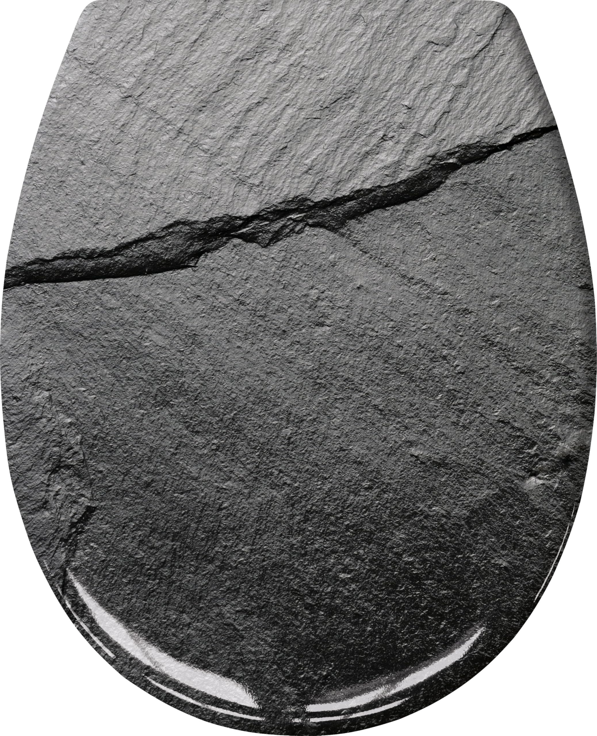 Kleine Wolke 1862905075 Toilet seat, Slate, Länge 37 cm, Breite 45 cm, Höhe 5 cm