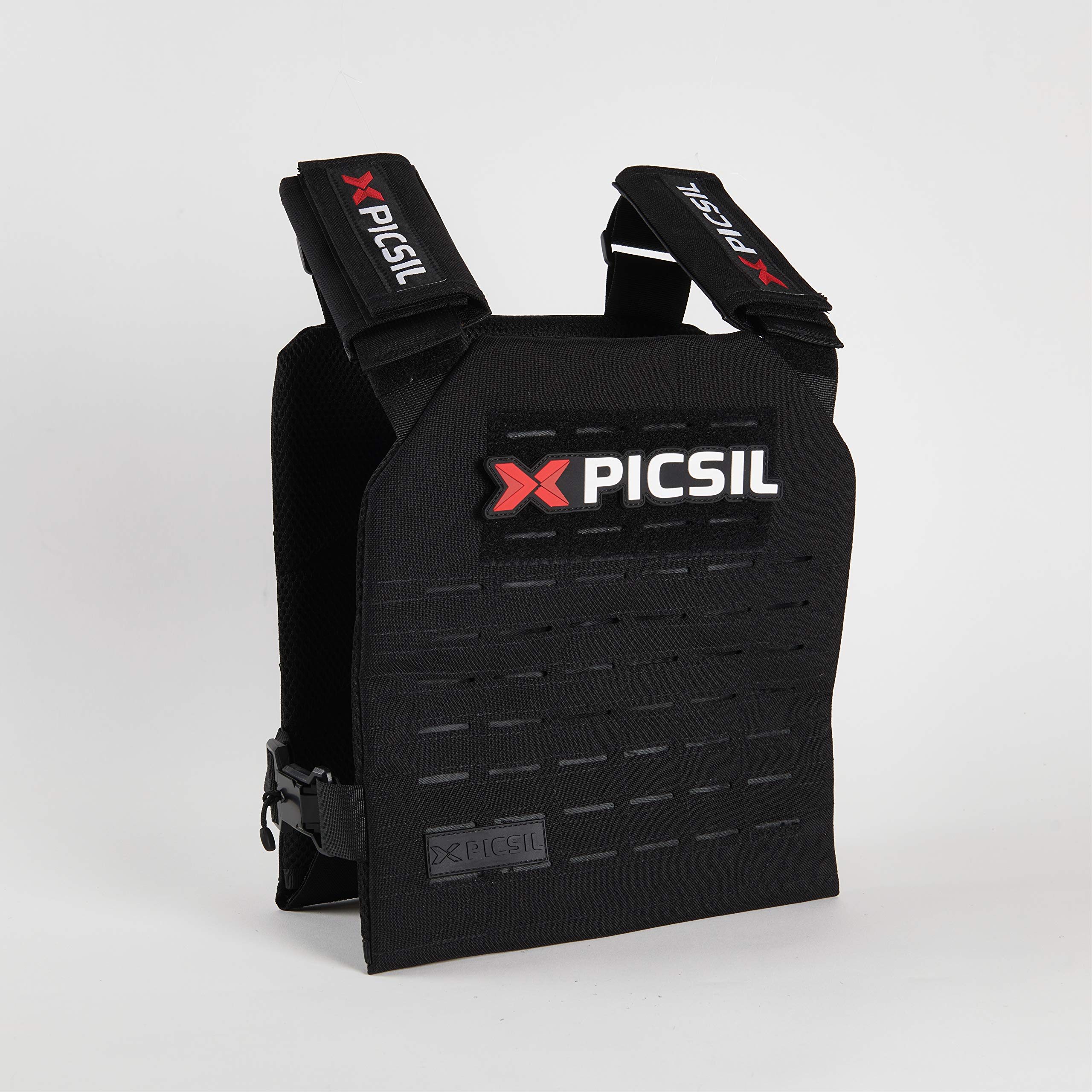 PICSIL Tactical Adjustable Weighted Vest for Cross Training, Running & WODs | Heavy Duty Nylon & Magnetic Closure