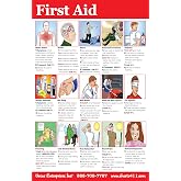 CPR/First Aid Training Handouts, Postcards, Flyers 5"x7" (First Aid - 50 ct)