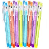 Emraw No 2 HB Translucent Pencils Multipoint Non-Sharpening Stackable Pencil with Matching Eraser (Pack of 16) - for Girls, Kids, Students, Teachers, Office