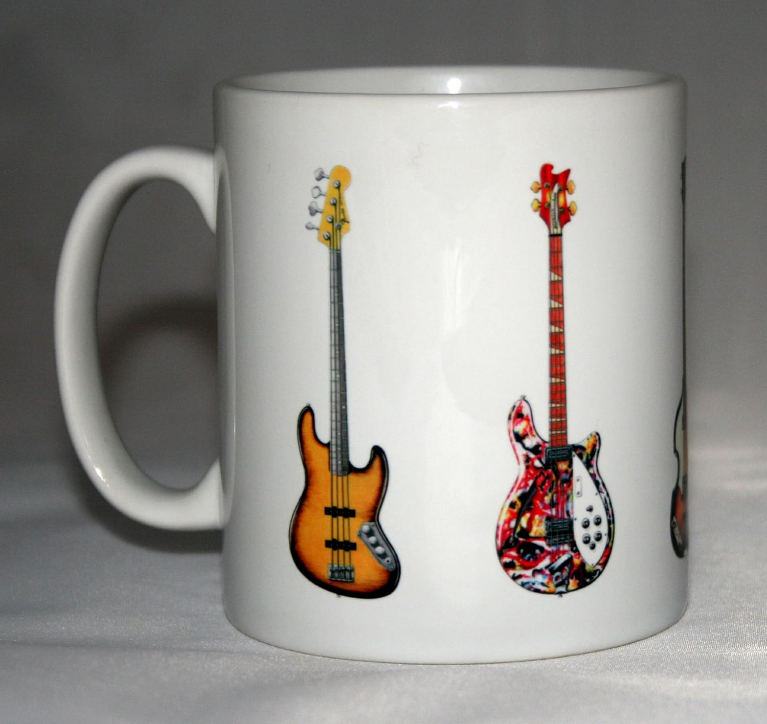 Bass Guitar Mug. 5 Famous bass Guitars on a Mug. Amazon.co.uk Kitchen