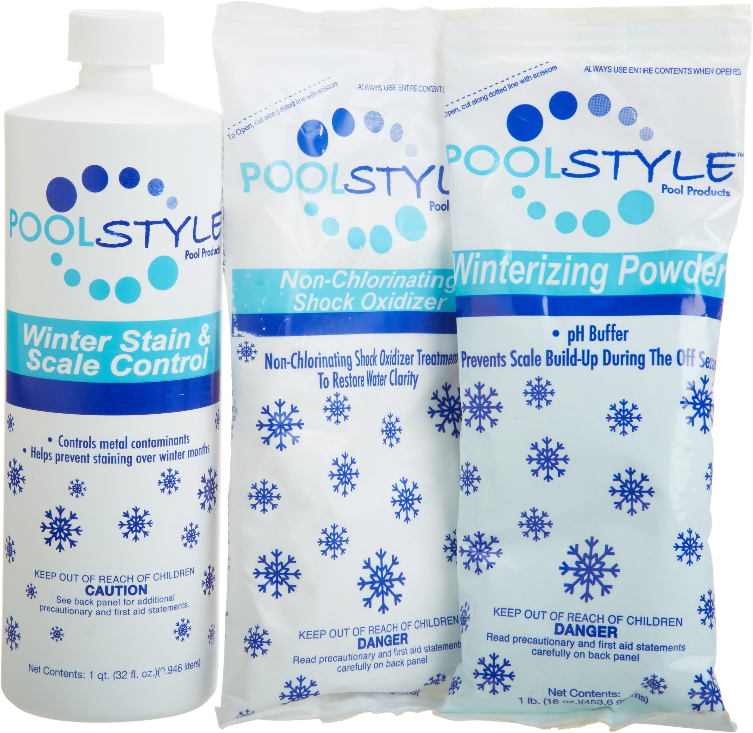 POOLSTYLE 33845P Swimming Pool Winterizing Chemical Kit, Up to 15000-Gallon