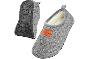 OBBYCO Kids House Slippers Toddler Home Shoes Cozy Lightweight Non-Slip Slippers Socks for Infant Little Boys Girls