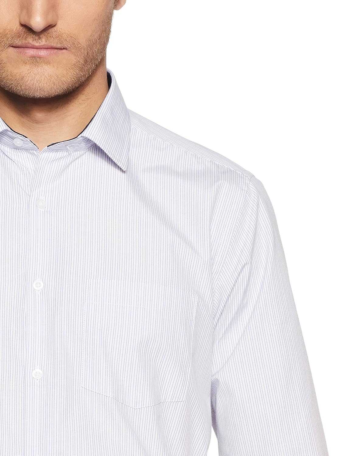 diverse men's striped regular fit formal shirt