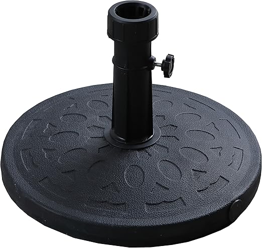 Patio Umbrella Base Weight 15kg 34 Lbs Stand Holder For Outdoor Market Umbrellas Pole Upto 48mm Weather Resistant Heavy Duty Rust Free Garden Parasol Anchor Black Amazon Ca Home Kitchen