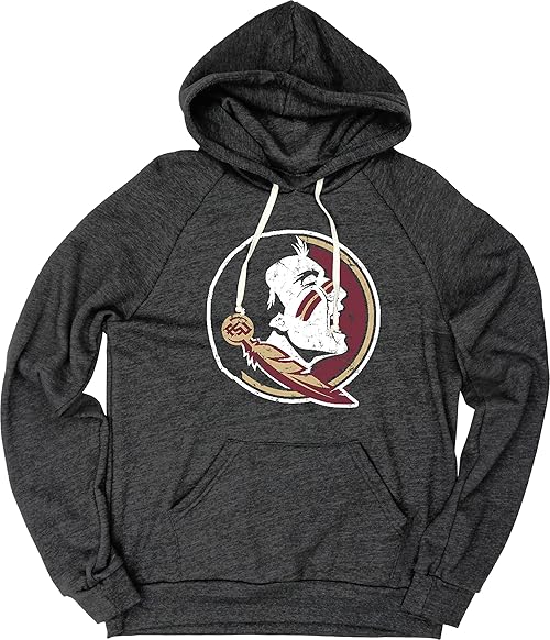 Florida State Seminoles Tri-Blend Hoodie Vintage Icon Team Color, Medium
