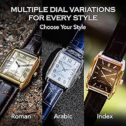 Miykon Vintage Watches for Men - Tank Square Gold