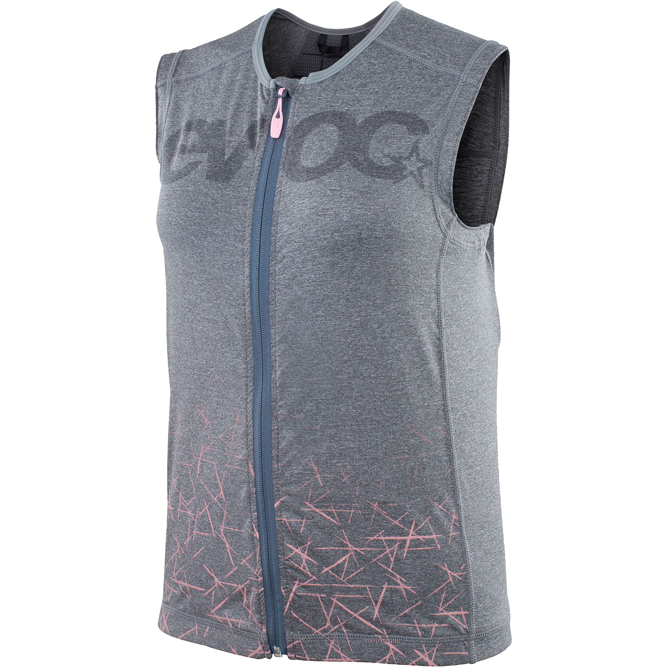 EVOC PROTECTOR VEST WOMEN Women's armour vest, Protective clothing for action sports (size: L, LITESHIELD PLUS back protector, protective EVA padding, AIROFLEX hip belt), Carbon Grey