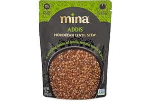 Mina Moroccan Lentils, Ready to Eat, Lentils High In Plant Based Protein, Vegan, Non-GMO, Gluten Free, Kosher, Microwavable, Packaged Meal & Side Dish, 10 oz