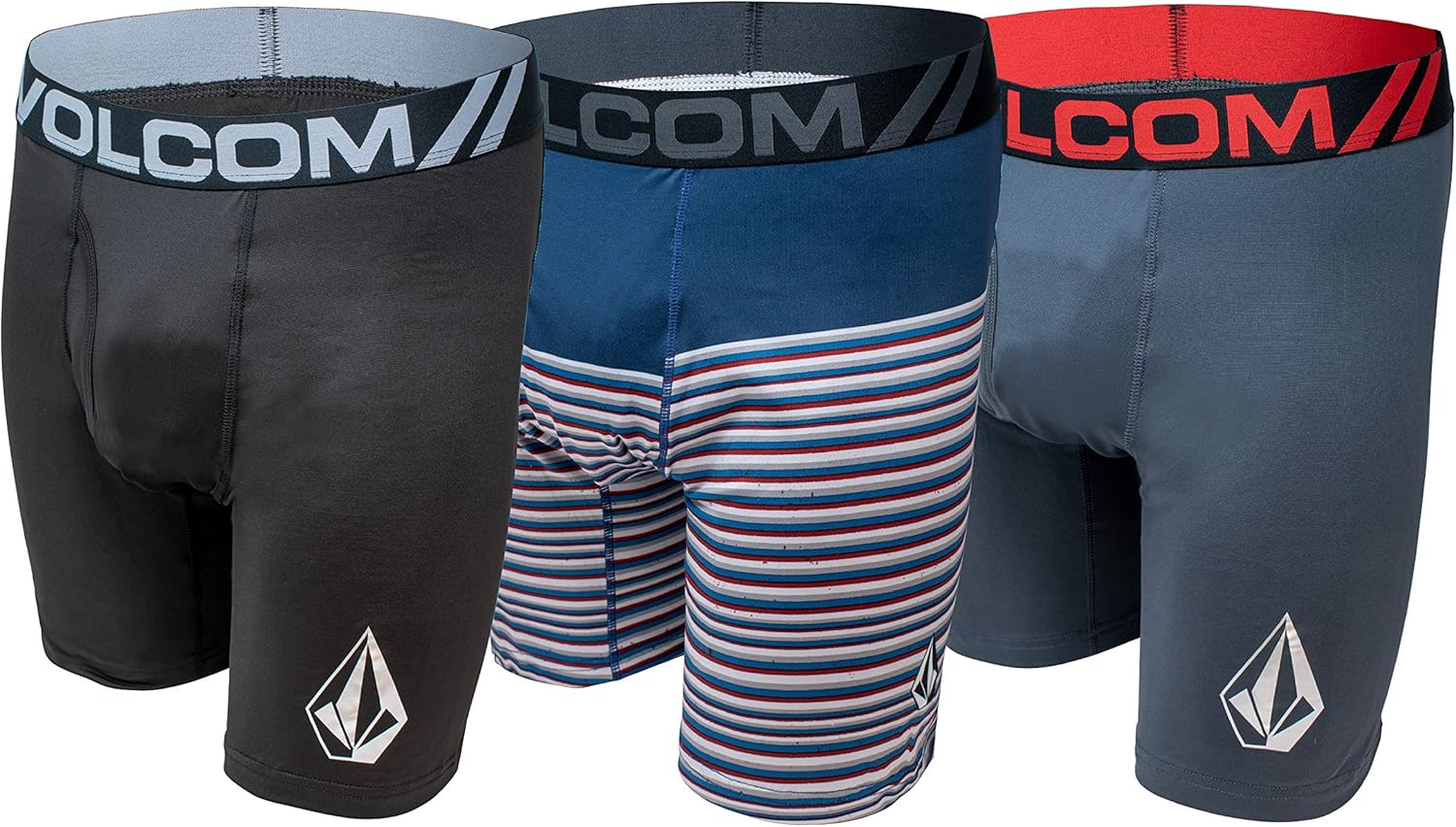 Mens Boxer Briefs 3 Pack Poly Spandex Performance