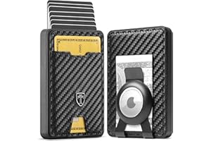 TRAVANDO Swype Slim Wallet for Men Metal RFID Blocking Mens Wallet Card Case (With AirTag* Pocket)