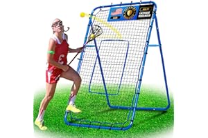 Lacrosse Rebound Net Pro, WINTHAI Lacrosse Rebounder for Backyard, 7x4FT/6x4FT Adjustable Angles Bounce Back Net with Target Strike Zone, Easy Quick Setup, Volleyball Baseball Softball Soccer Training