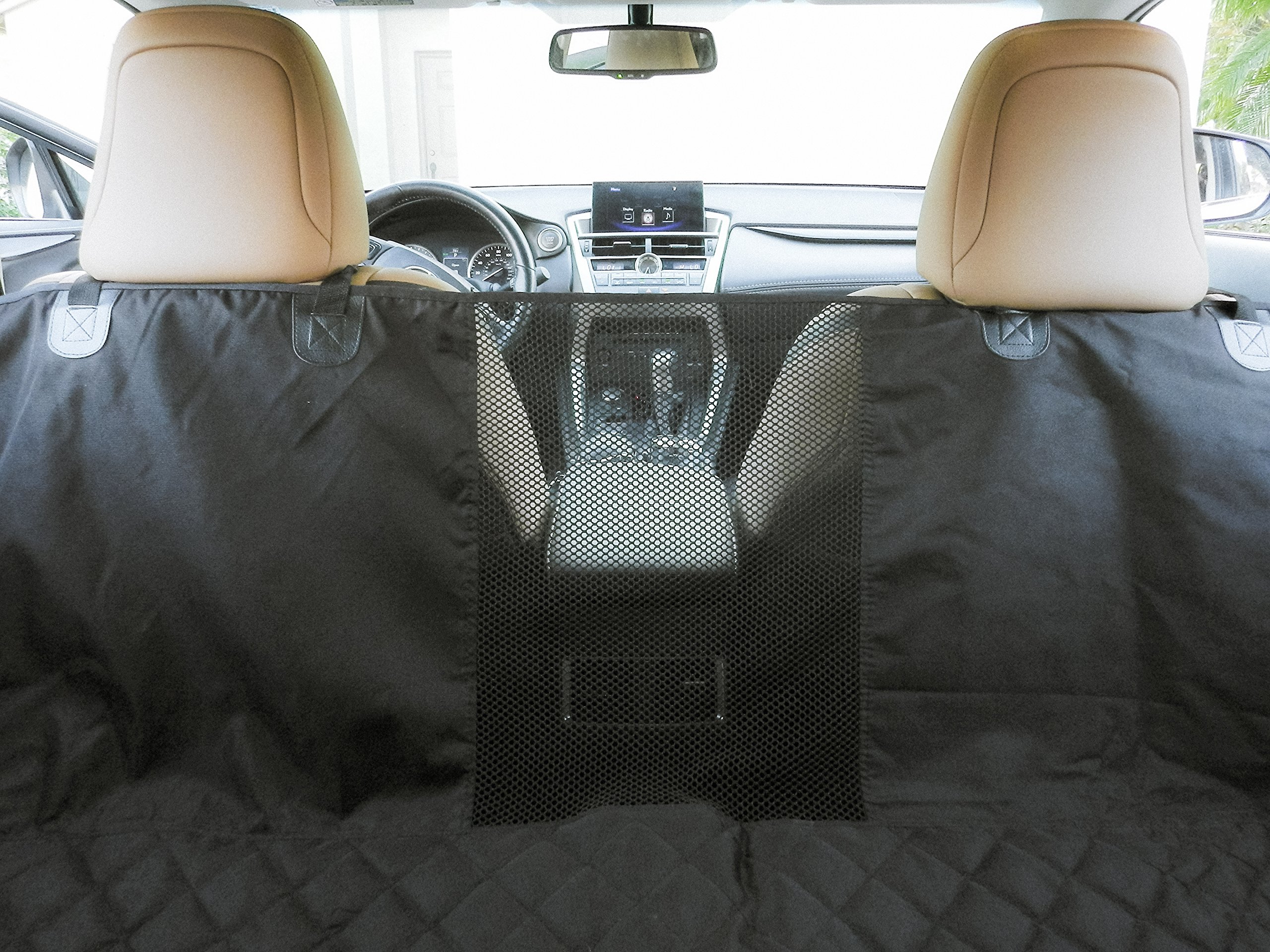Pet Car Seat Cover for Dogs with Window Mesh Anchors Side Flaps Seat Belt ZPAW 742574236989 eBay