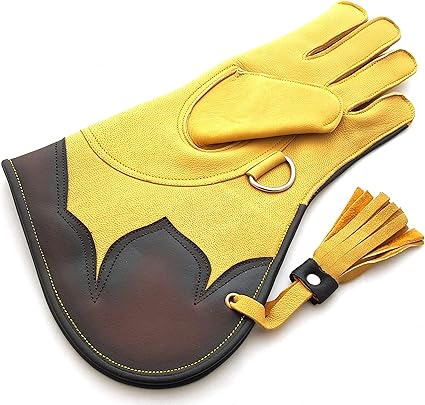 starlingukpk Gants de fauconnerie 4 Couches Extra Longs en Cuir