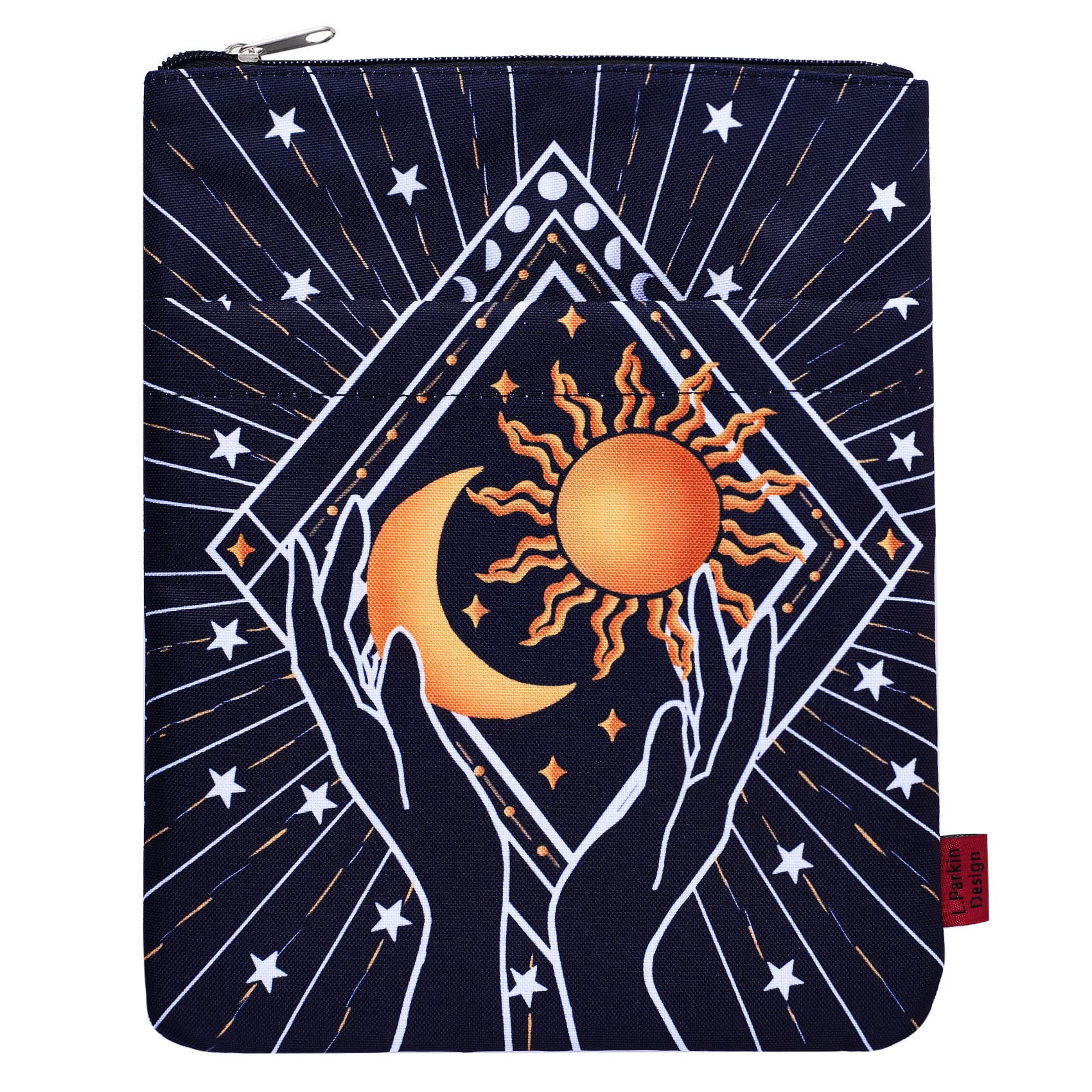 Zodiac Book Sleeve with Secure Zip | Astrology Book Cover Protector for Paperbacks & Hardcovers | 11x8.5 Inch Bookish Gift for Adults — image 1