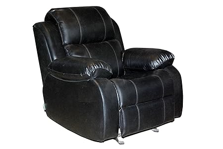 Innovate Recliner & Sofa 205 Sofa Indian Motorized (Wood, Black)