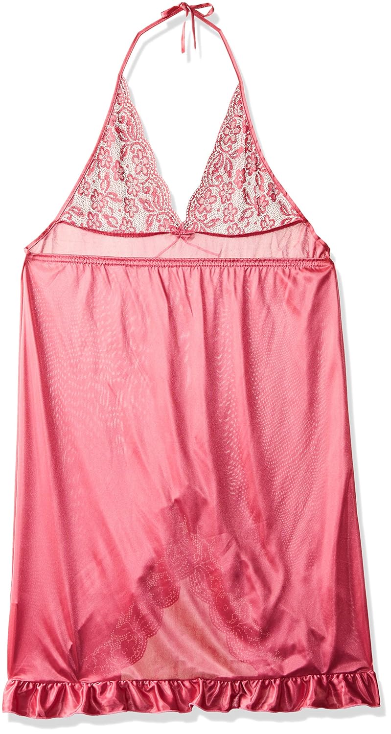 klamotten peach satin long nighty