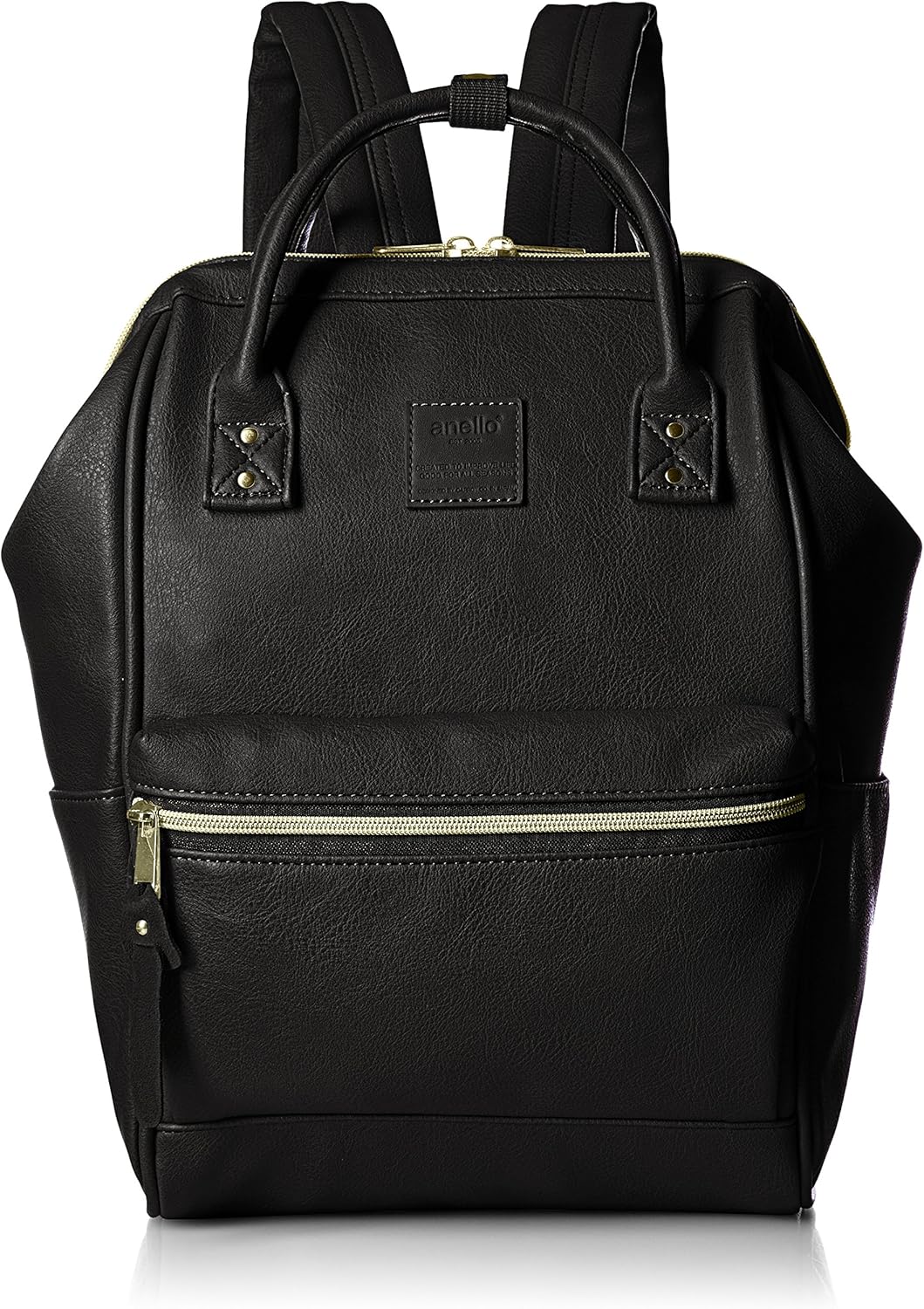 anello faux leather backpack small ATB1212 BK