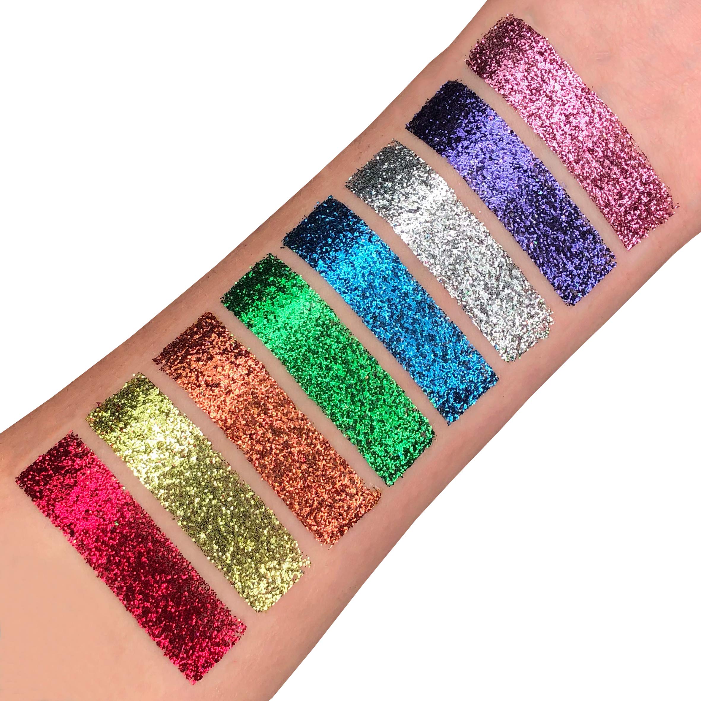 Glitter Fix Gel by Moon Glitter - Cosmetic Glitter Adhesive Primer for Face and Body. for All Glitters Including fine, Chunky, Holographic, Iridescent and bio - Set of 6