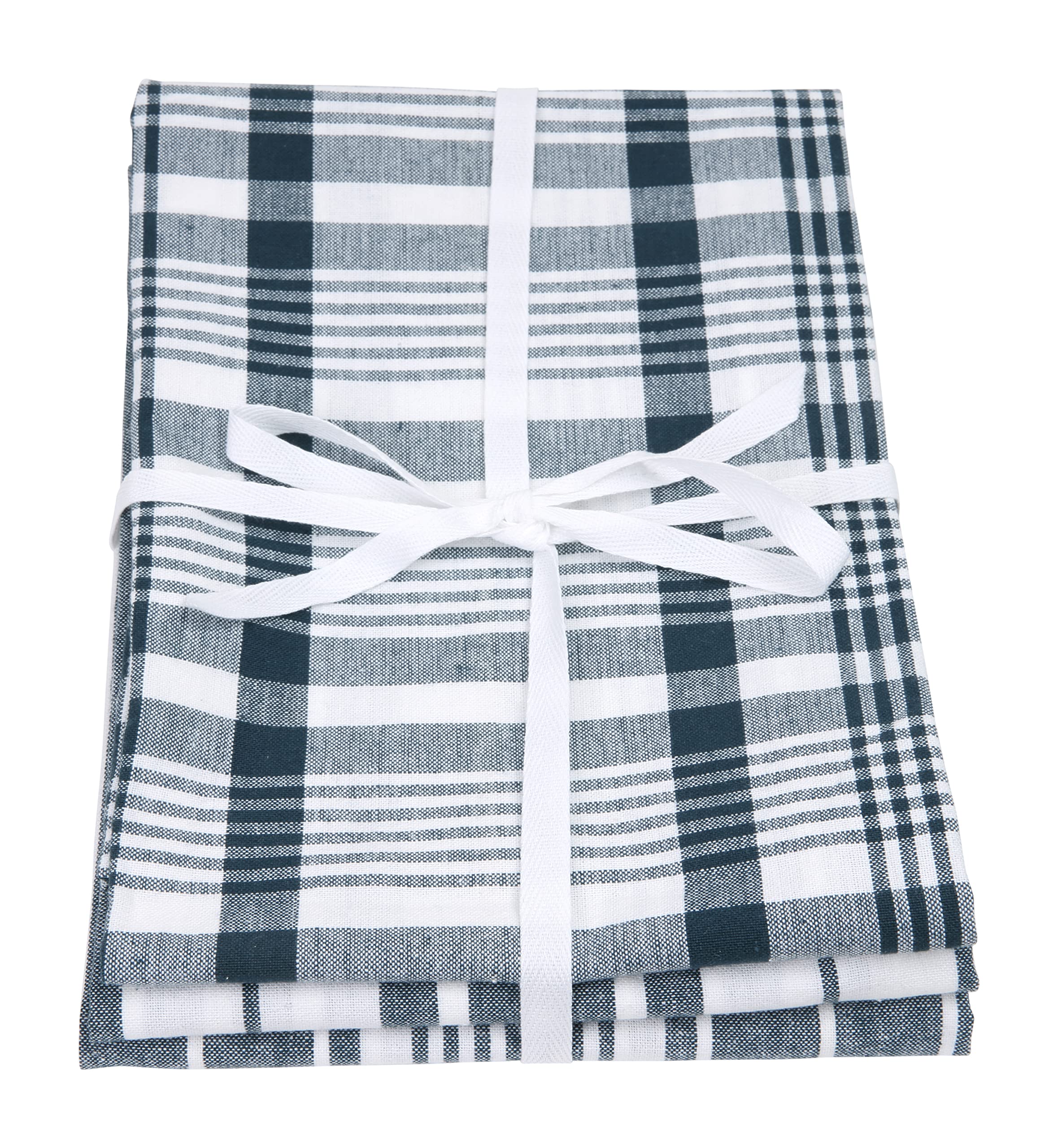 Dexam Love Colour Set Of 3 Extra Large Tea Towels, Ink Blue