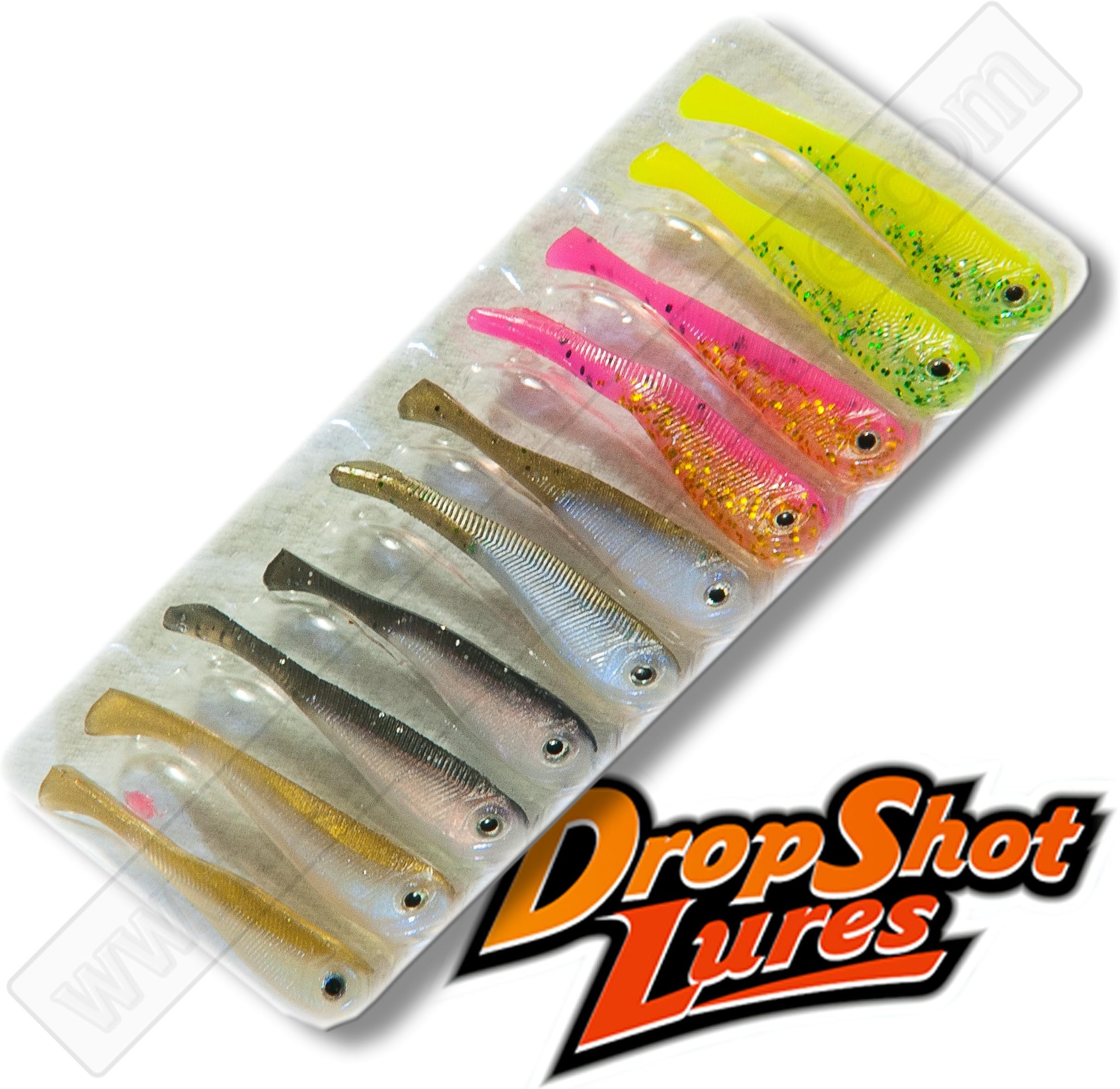 Drop Shot Soft Lure Baits 4.5cm 2'' Pike Perch Fishing Micro Jig Heads Fish Hooks Twister Shad Minnow