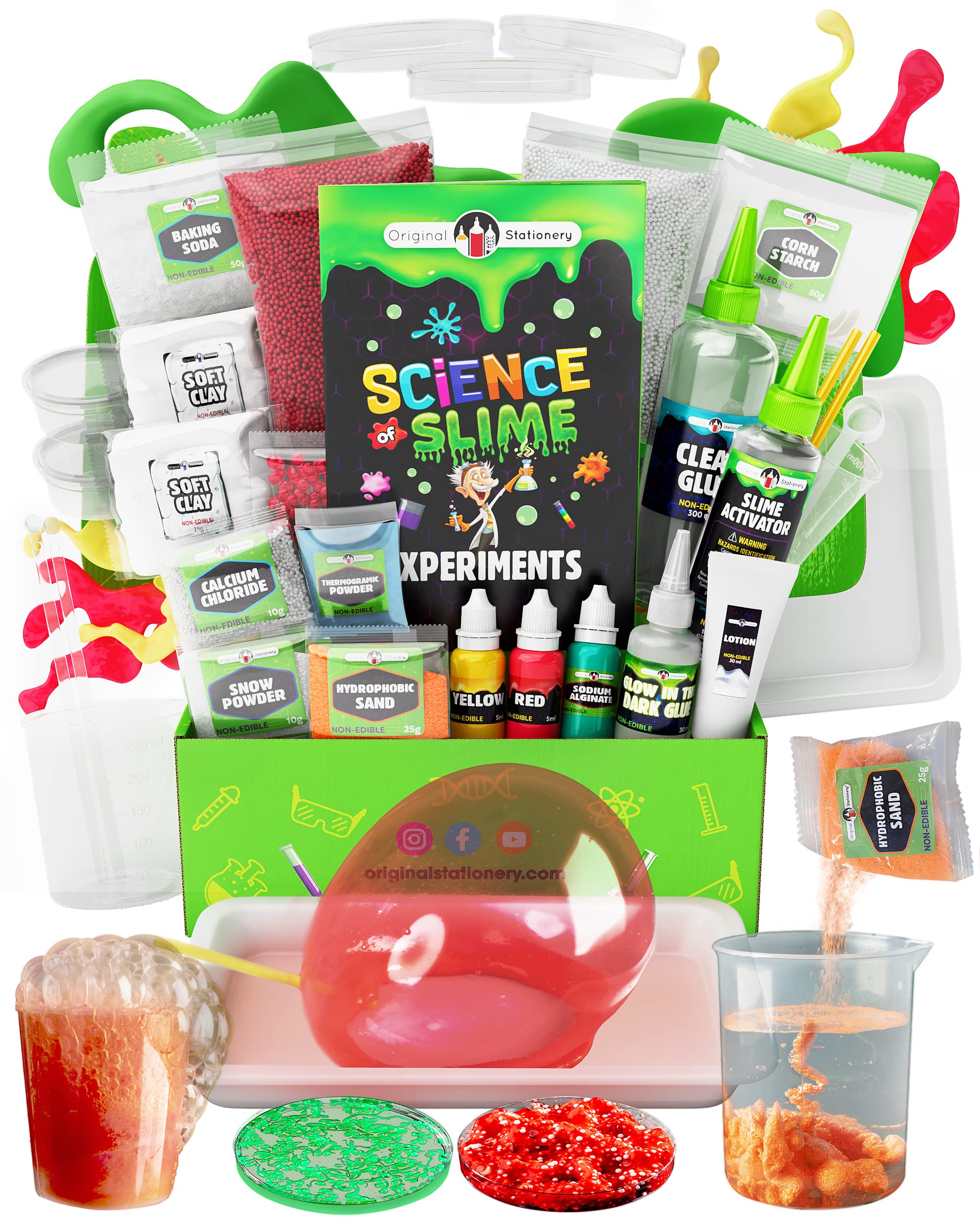 Original Stationery Science of Slime Kit, Slime Making Kit with Slime Ingredients to Create Kids Slime Experiments, Amazing Science Kits for Kids Age
