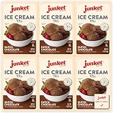 Junket Chocolate Ice Cream Mix: Old Fashioned Homemade Ice Cream for Ice Cream Maker or Hand Stir - Just Add Milk and Cream, Chill, and Enjoy. Quick and Easy! 4 oz Box Starter Mix (Pack of 6)