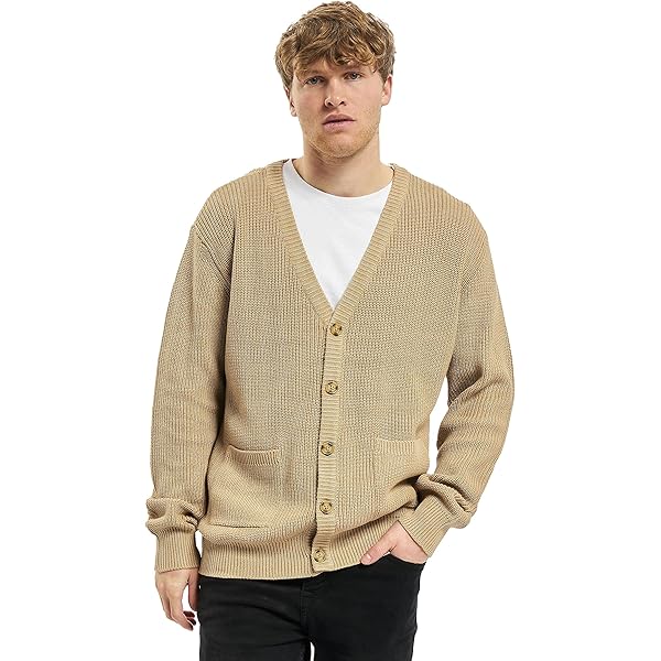 chouyatou Men's Chunky Toggle Button Mid-Length Knitted Cardigan