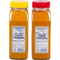 Blue Mountain Country Jamaican Curry and Hot Curry Powder, 22 ounce (Pack of 2)