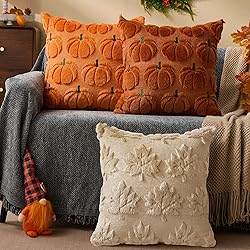 DFXSZ Fall Pillow Covers 18x18 Set of 2 Beige Fall