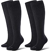 LEVSOX Thick Merino Wool Compression Socks for Women and Men 20-30mmHg Knee High Support Socks for Flying Nurses Pregnancy