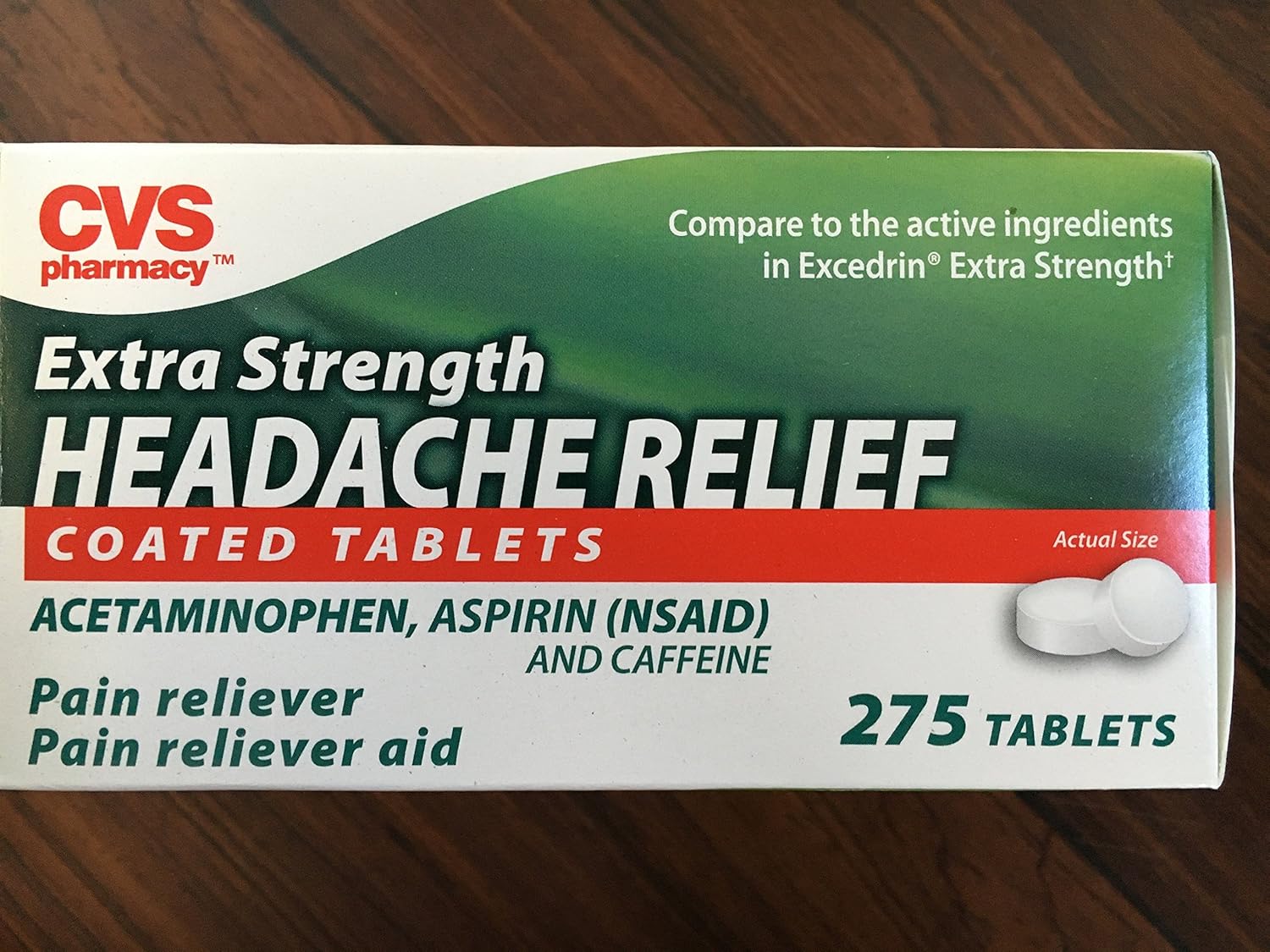 CVS Pharmacy Extra Strength Headache Relief 275 Coated Tablets Health