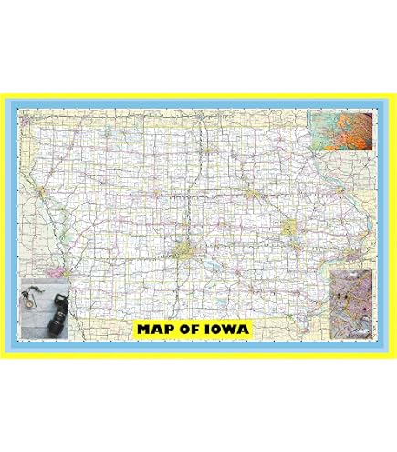 Large Detailed Roads And Highways Map Of Iowa State With