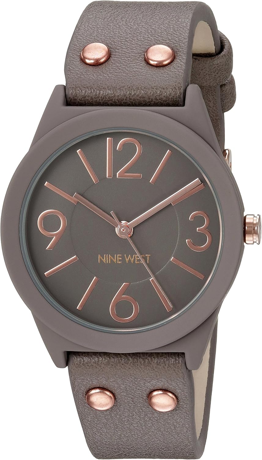 Nine West Women's Quartz Watch with Beige Dial Analogue Display and