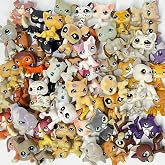 LPSCB 6PCS Custom-Made Flocked Old Pet Shop Toys Set Fuzzy Animal Figure Pack Short Hair Cat Dog Collie Dachshund Great dane Cocker Spaniel Lot with Neck Repair Accessories*Randomly Selected*
