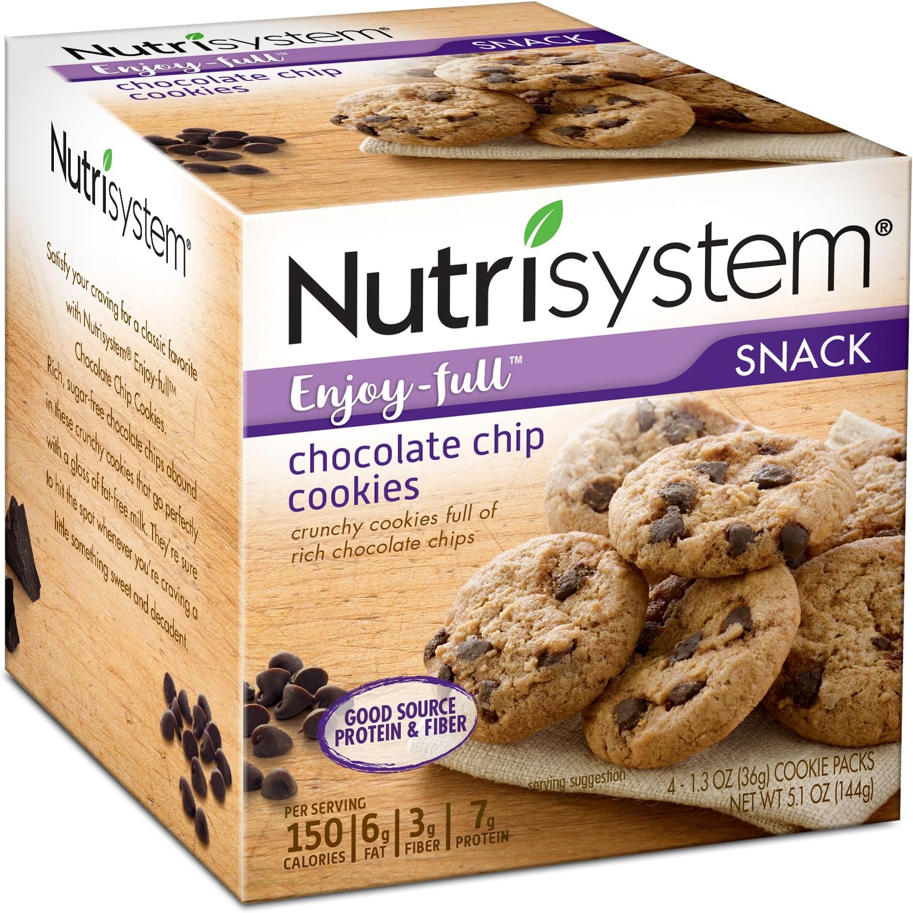 Nutrisystemยฎ Enjoy-Fullโข Chocolate Chip Cookies (8 Count)