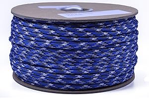 BORED? PARACORD! Bored Paracord - 1', 10', 25', 50', 100' Hanks & 250', 1000' Spools of Parachute 550 Cord Type III 7 Strand Paracord Well Over 300 Colors - Blue Camo New Blue Camo - 10 Feet