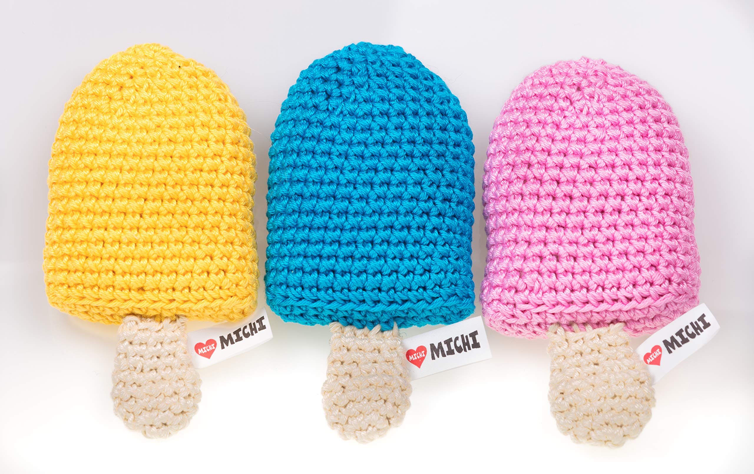 MICHI MICHI-SC26 Crochet Toy Ice Lolly Pink