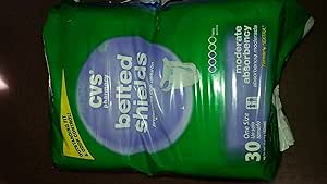 Cvs Mens Womens Belted Shields Moderate Absorbency One Size Up To 60 Inches Compare To Depends 30 Count Health Personal Care Amazon Com