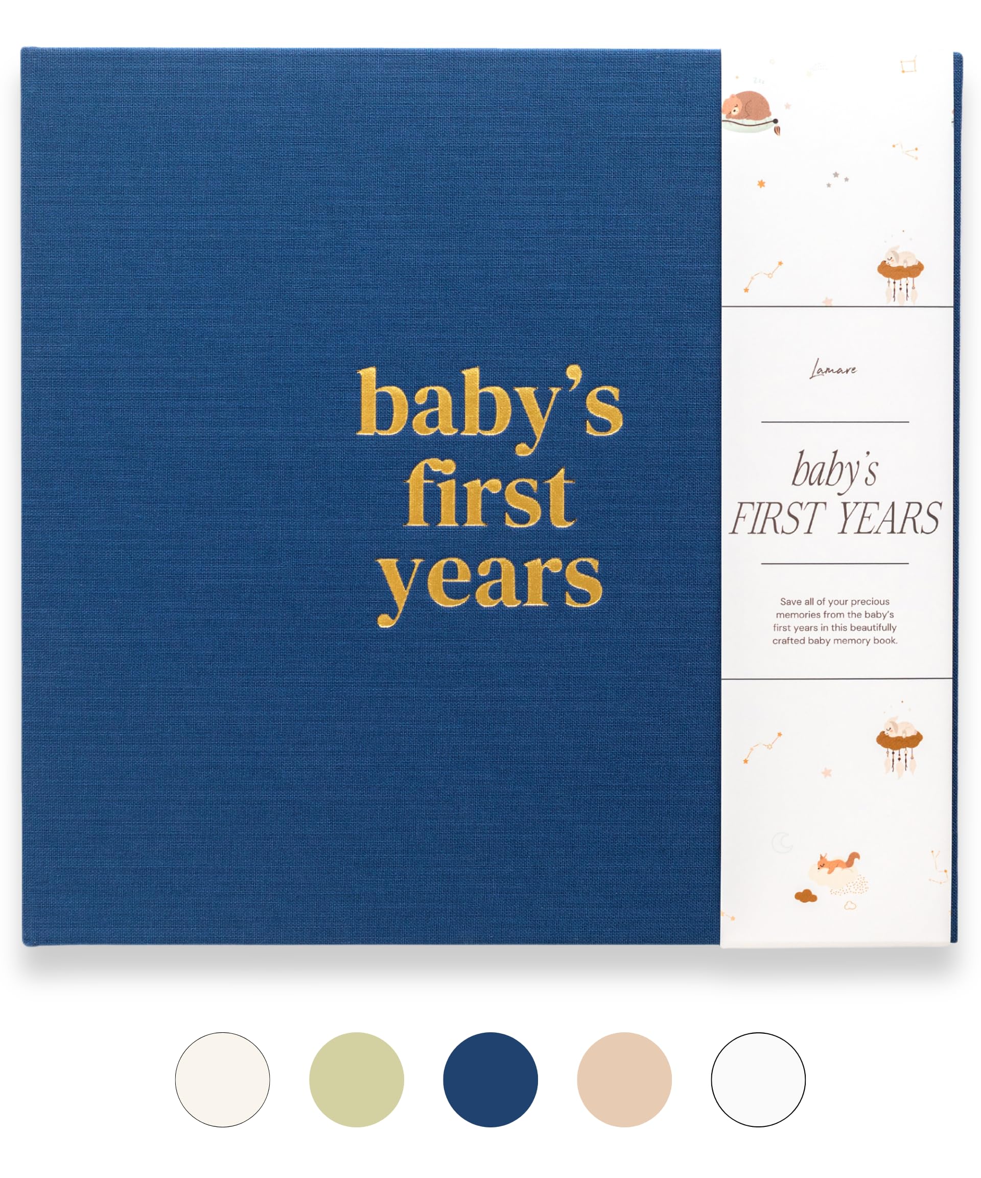 Photo 1 of Lamare Baby First Year Book – Baby Memory Book for Girls & Boys - Baby Milestone Book from Pregnancy to Childhood – Cute Baby Book Keepsake Gift