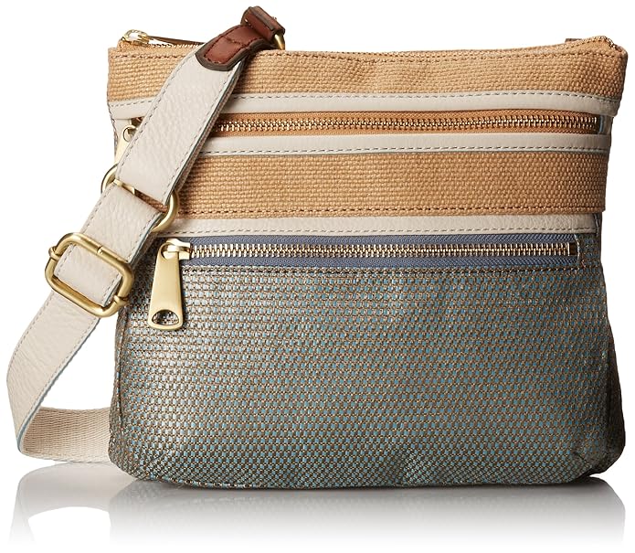 Fossil Explorer Straw Cross Body Bag, Tan, One Size Handbags