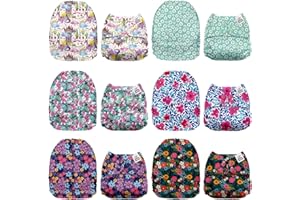 Mama Koala 1.0 Cloth Diapers for Babies, 6 Pack Pocket Shell Only (NO Inserts) - One Size Washable and Reusable Pocket Diapers for Newborns and Toddlers - 160075