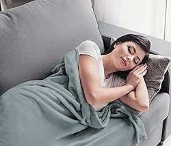 Utopia Bedding Fleece Blanket Full Size Ash Grey