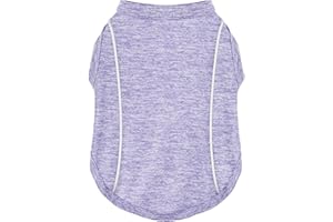 PAIAITE Stay Safe at Night: Stylish Reflective Strip Dog Shirt & Tank Top - Soft, Breathable Clothes with Sun Protection, Quick Dry, Stretchy, Lightweight for Small to Large Dogs Purple M