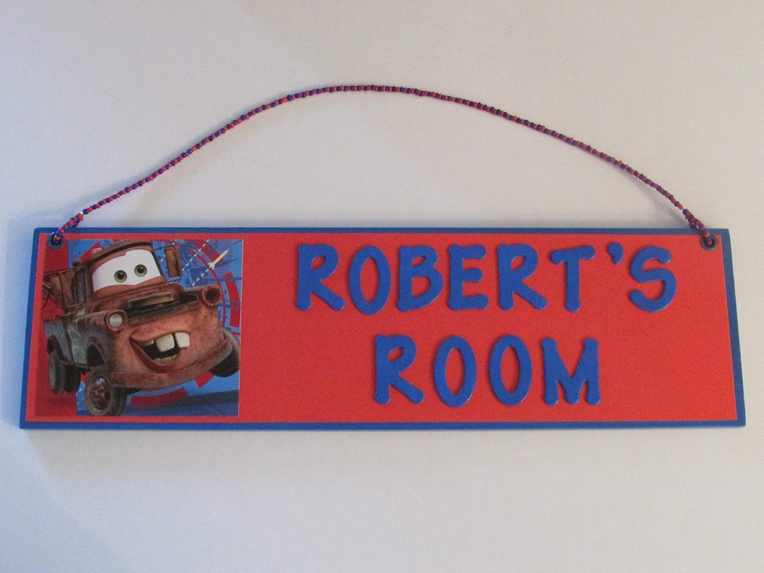 Amazon.com: Cars Mater Room Name Wall Sign - Personalized Tow Mater ...