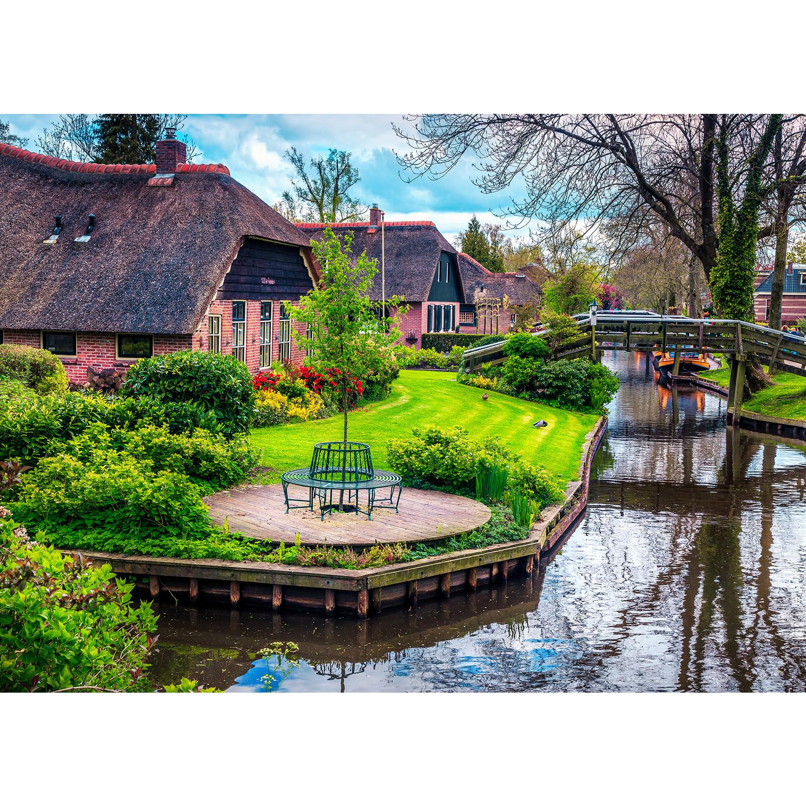 Jigsaw Puzzles for Adults 1000, Impossible Puzzle for Adults Educational Games.Challenging Puzzles, Puzzle Game for The Whole for Women, Gifts for Men, Theme:Giethoorn Netherlands — image 1