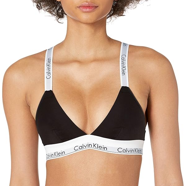 Calvin Klein Women`s Monochrome Logo Triangle Bralette