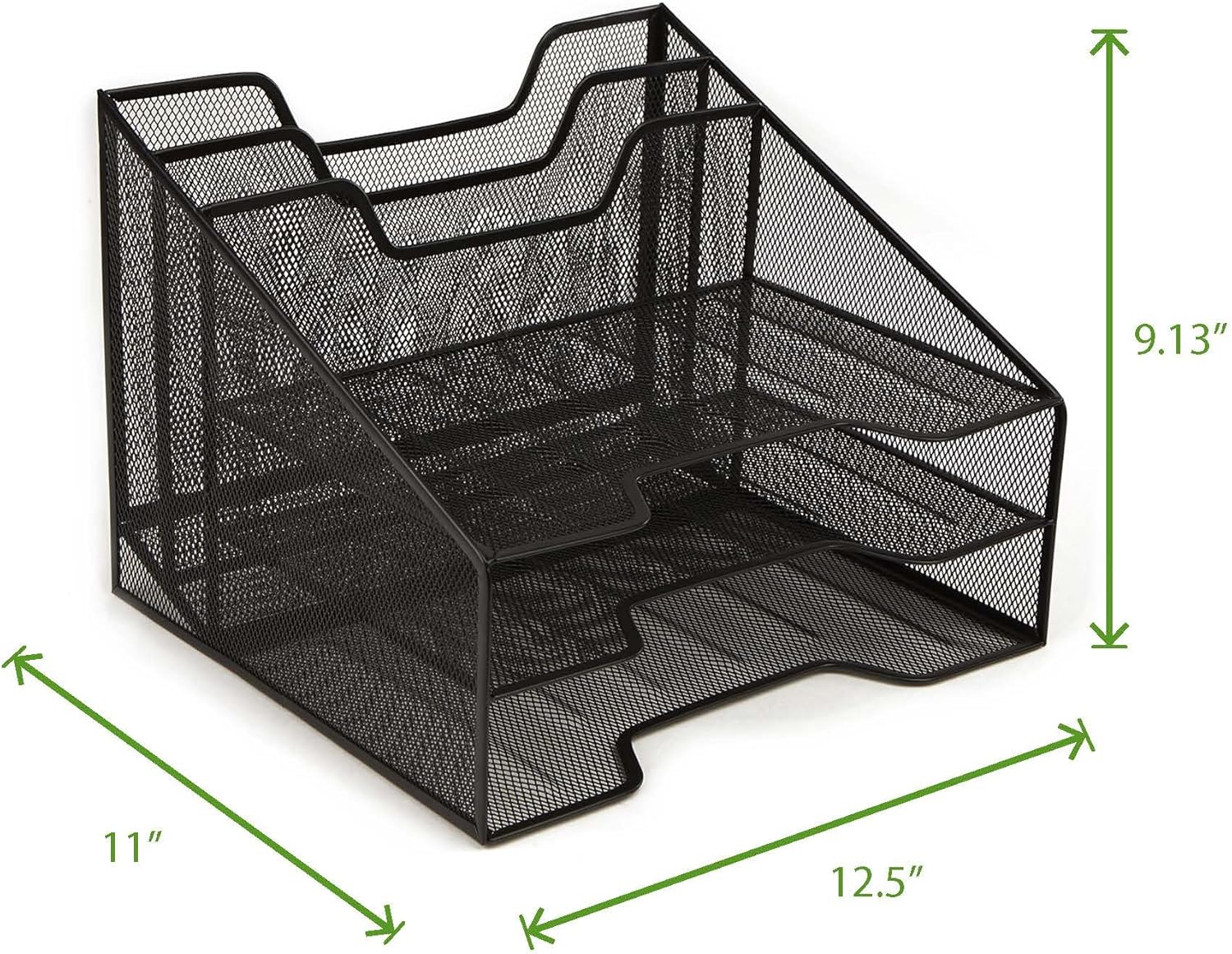 Mind Reader Mesh Organizer Storage, 5 Compartment, Black: Kitchen & Dining