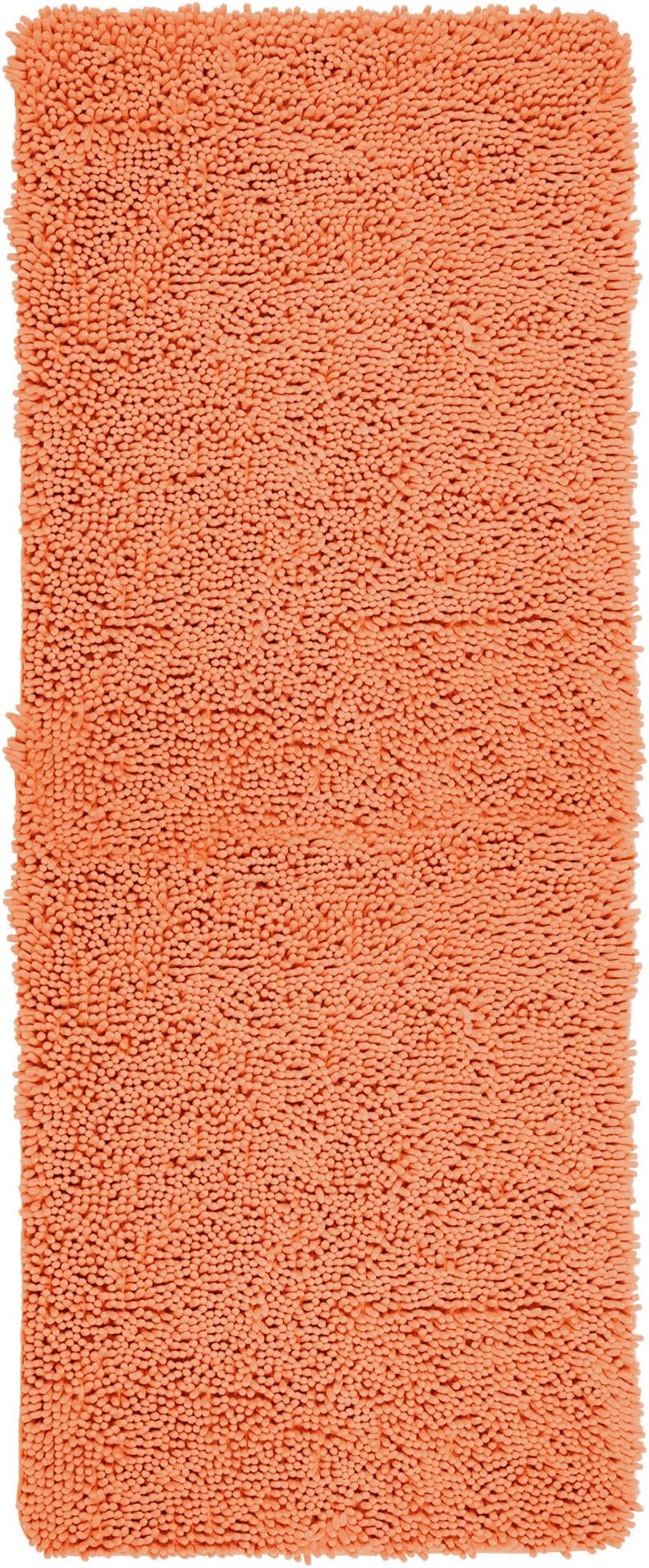 Bedford Home Memory Foam Shag Bath Mat 2ft x 5 ft- Peach