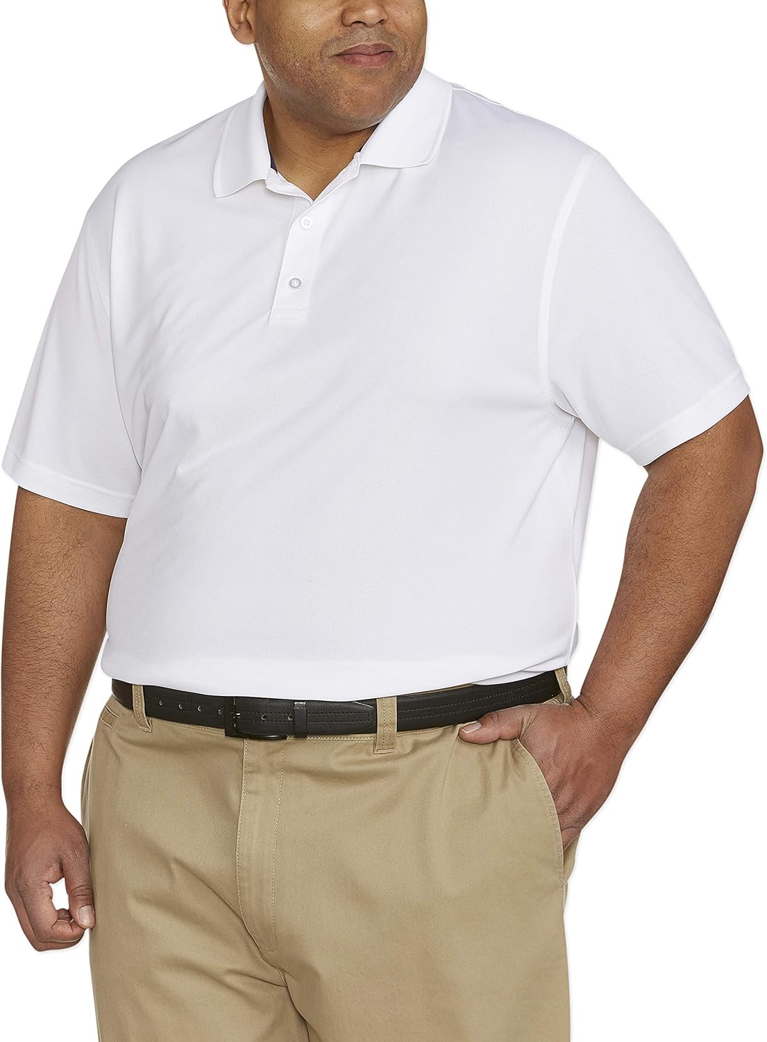  Essentials Men's Quick-Dry Golf Polo Shirt fit by DXL: Clothing